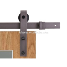 12'ft Brown Carbon Steel Flat Track Spoked Interior Sliding Barn Wood Door Hardware